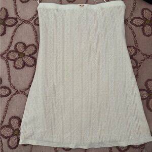 Frankie dress white pointelle - with jean